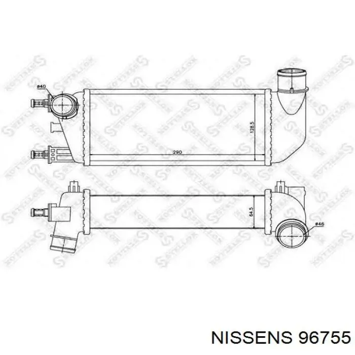 Купить 96755 Nissens Интеркулер