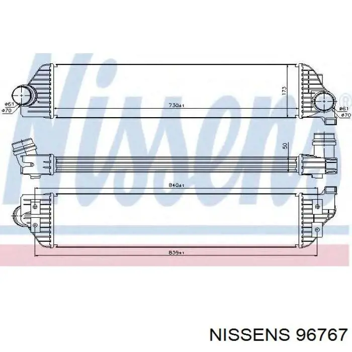 Купить 96767 Nissens Интеркулер