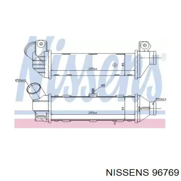 Radiador de aire de admisión 96769 Nissens