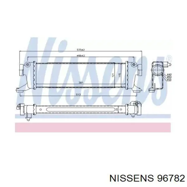 Интеркулер 96782 Nissens