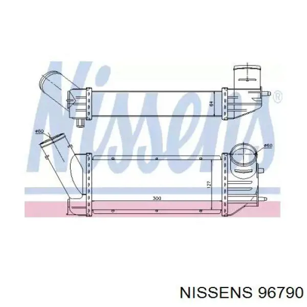 Radiador de aire de admisión 96790 Nissens