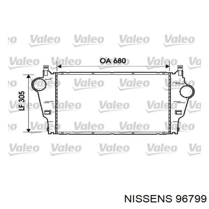 96799 Nissens Охладитель наддувочного воздуха