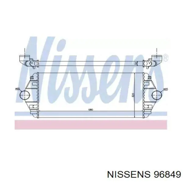 Radiador de aire de admisión 96849 Nissens