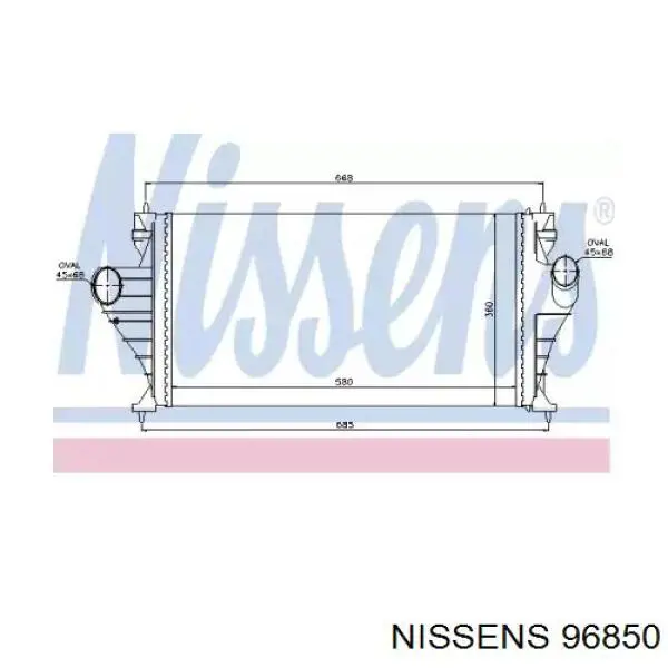 Интеркулер 96850 Nissens