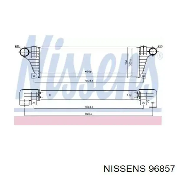 Интеркулер 96857 Nissens