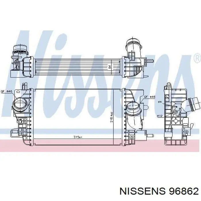 Интеркулер 96862 Nissens