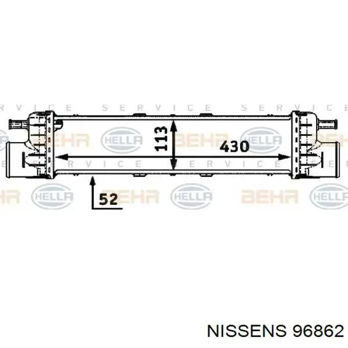 Radiador de aire de admisión 96862 Nissens