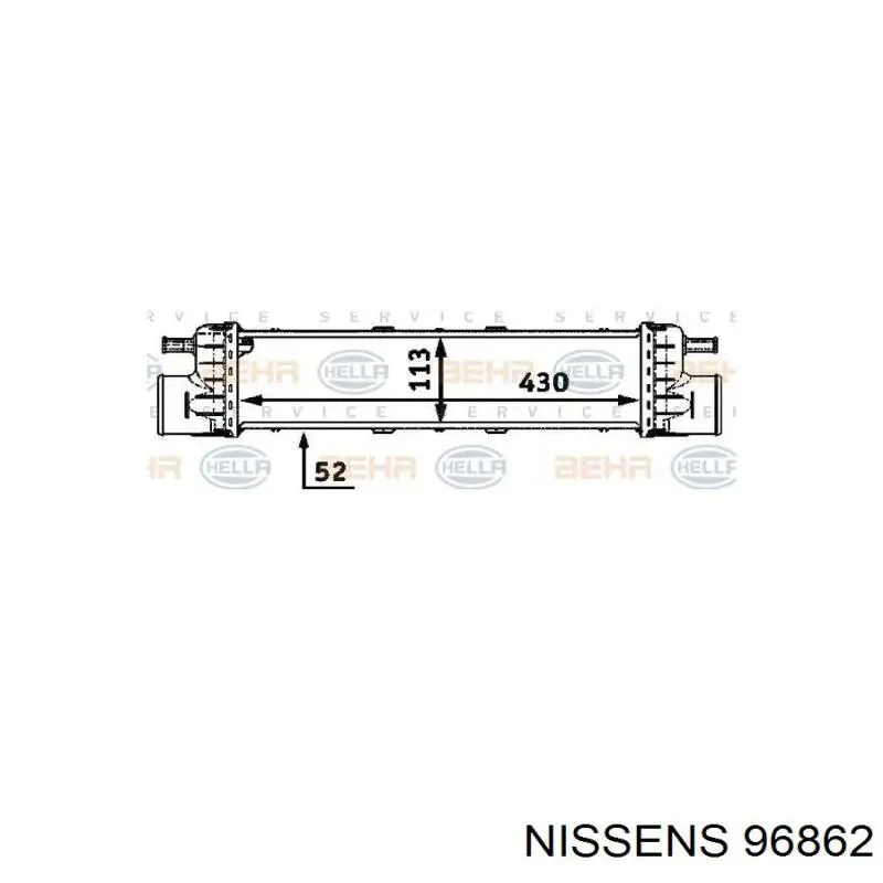 Купить 96862 Nissens Интеркулер