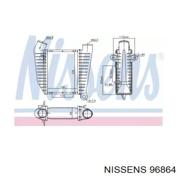 Интеркулер 96864 Nissens