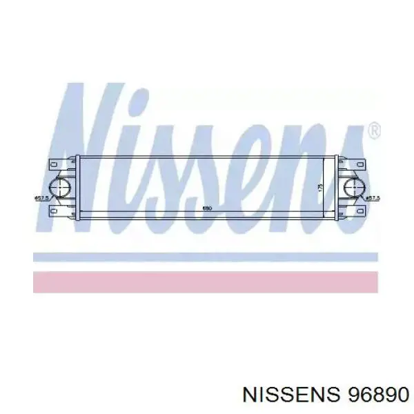 Radiador de aire de admisión 96890 Nissens