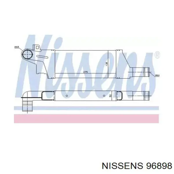 Radiador de aire de admisión 96898 Nissens