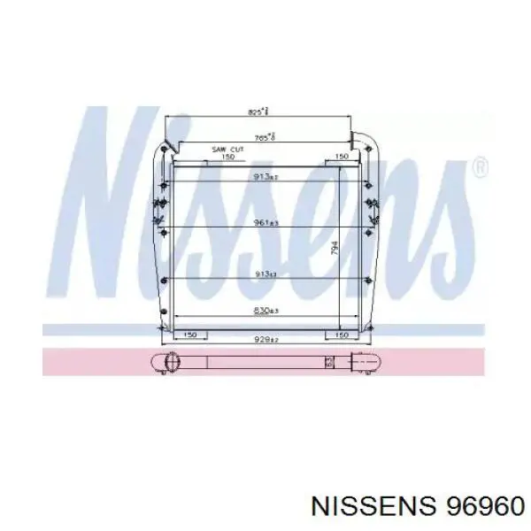 96960 Nissens интеркулер