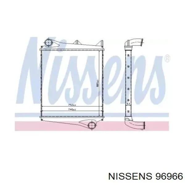 96966 Nissens Охладитель наддувочного воздуха