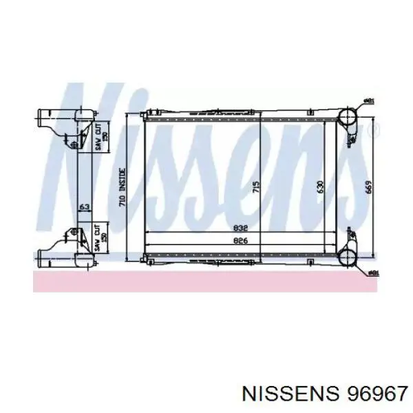 96967 Nissens интеркулер