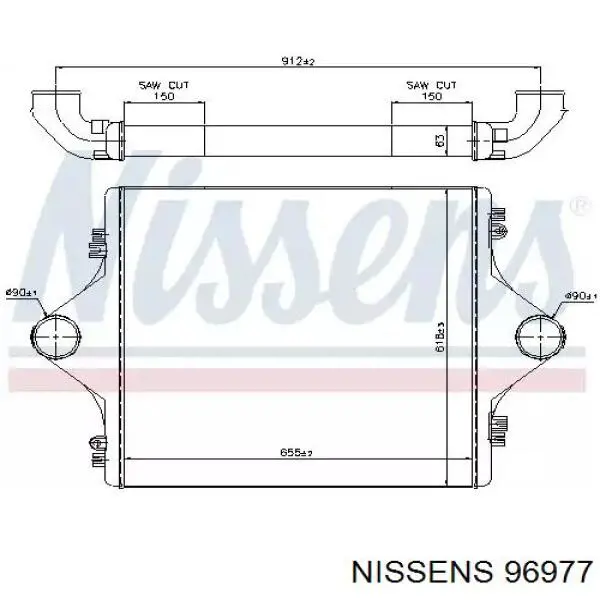 Интеркулер 96977 Nissens