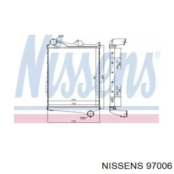 97006 Nissens интеркулер