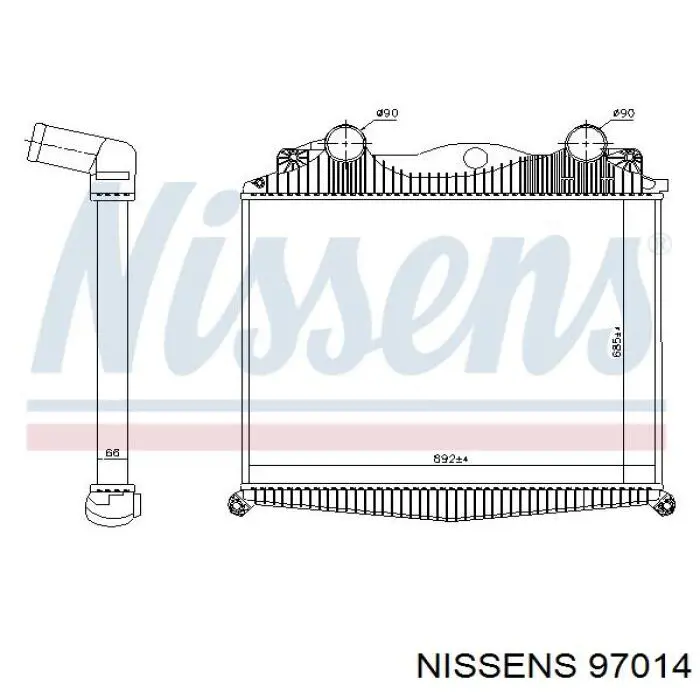 Интеркулер 97014 Nissens