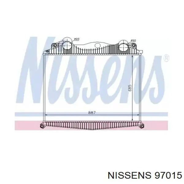 97015 Nissens Охладитель наддувочного воздуха
