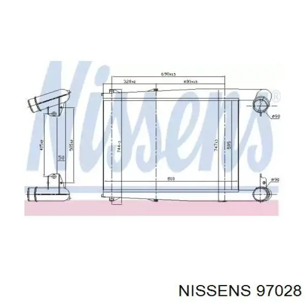 97028 Nissens интеркулер