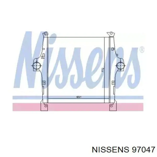 97047 Nissens Охладитель наддувочного воздуха