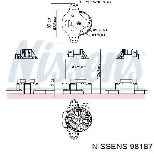 98187 Nissens клапан егр