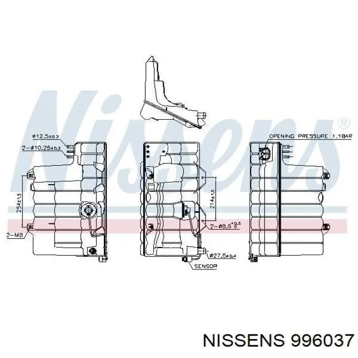 Бачок системы охлаждения 996037 Nissens