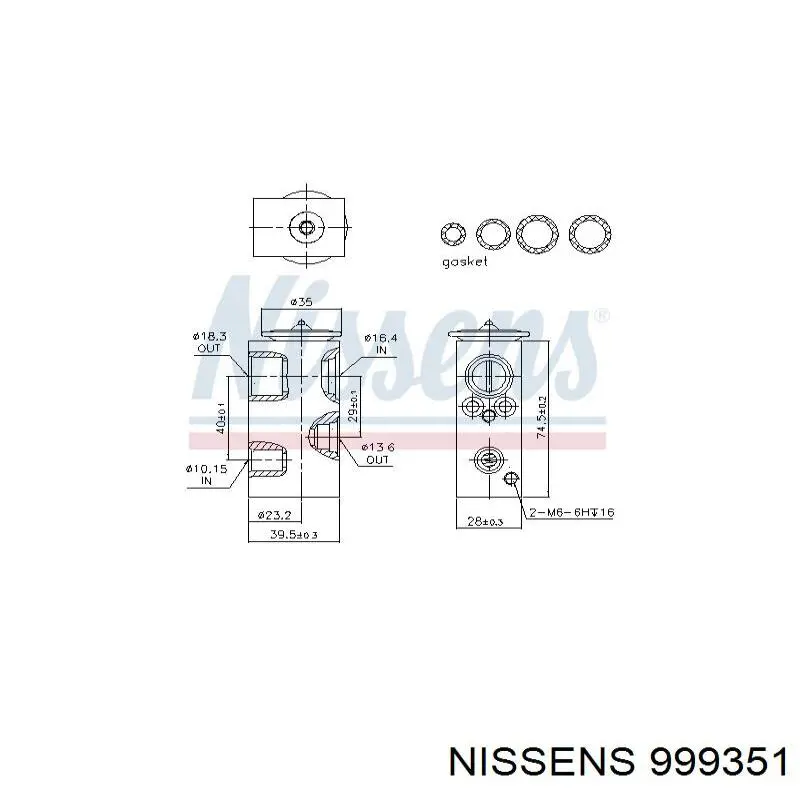 999351 Nissens клапан trv кондиционера