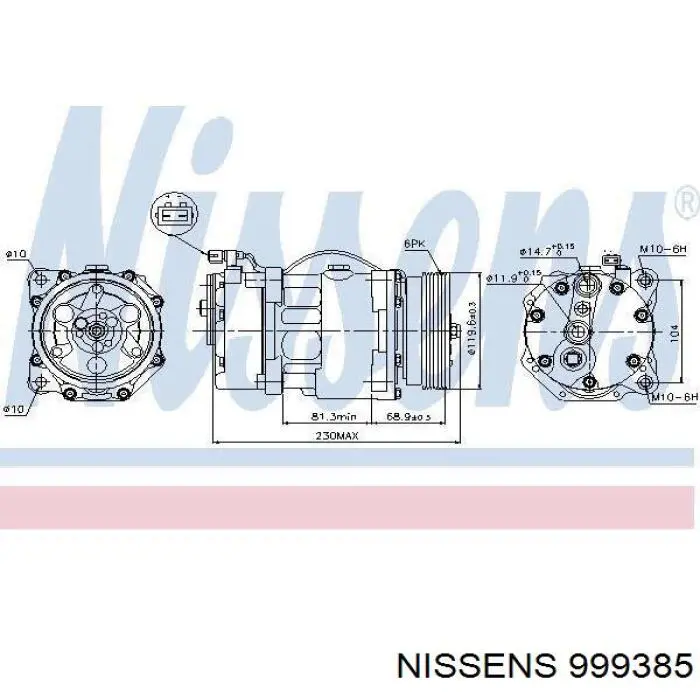 Válvula de expansión, aire acondicionado 999385 Nissens
