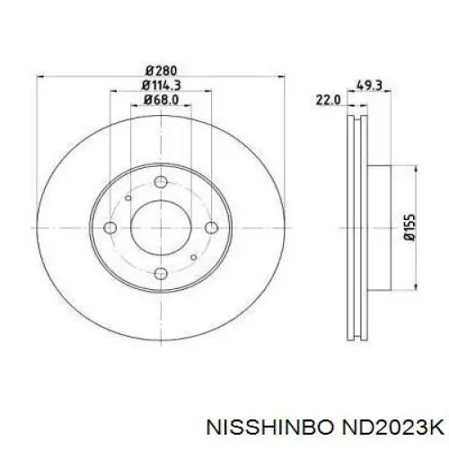 ND2023K Nisshinbo