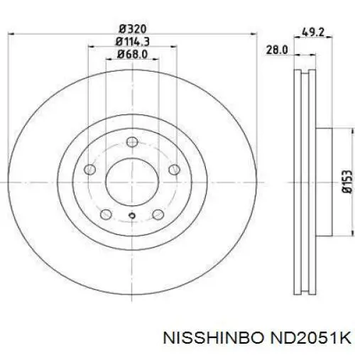12742095R Centric Parts Диск тормозной передний