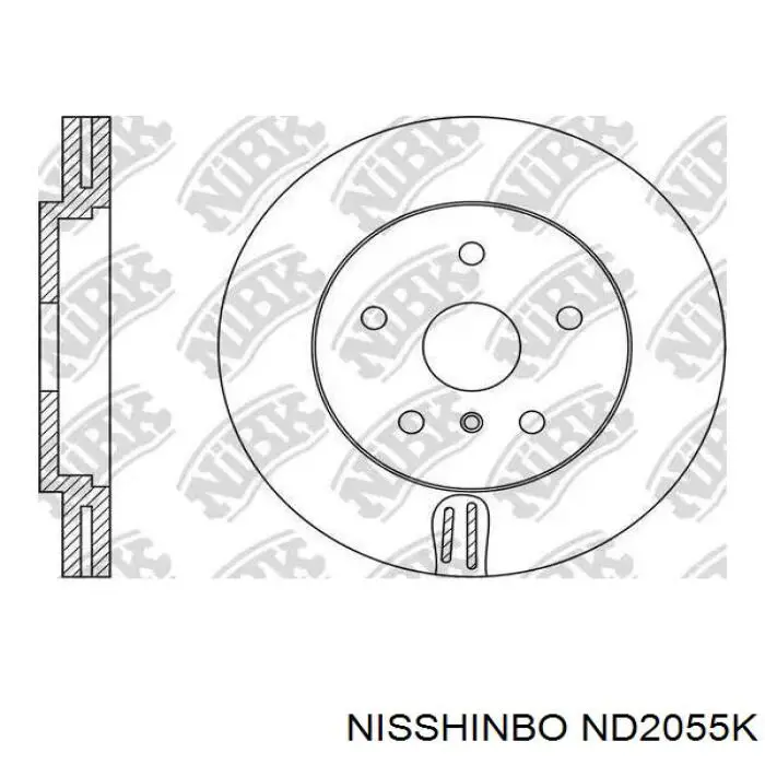 Передние тормозные диски ND2055K Nisshinbo