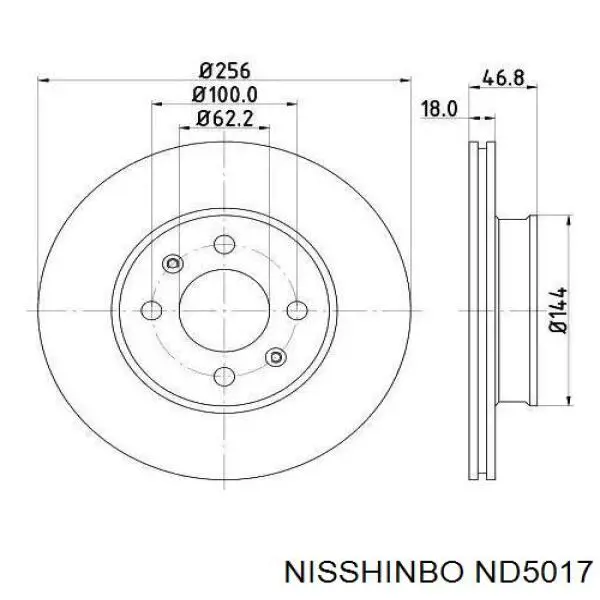 Тормозные диски ND5017 Nisshinbo