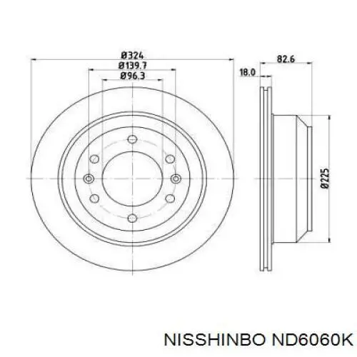 Тормозные диски ND6060K Nisshinbo