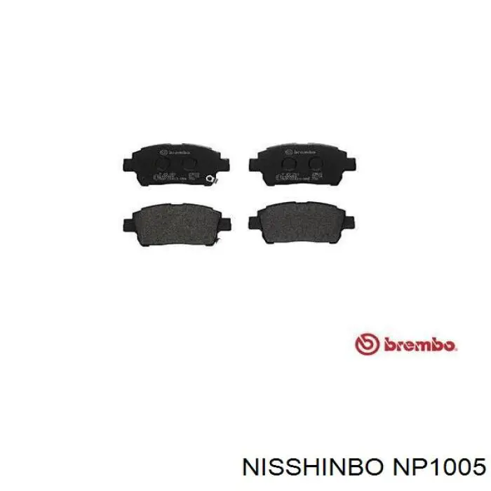 Sapatas do freio dianteiras de disco Nisshinbo NP1005 preço, a partir de 35,16 USD