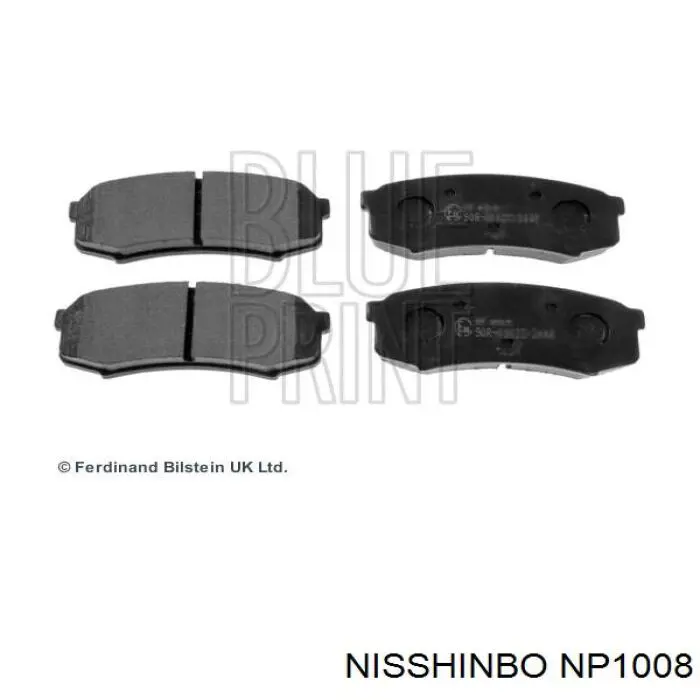 NP1008 Nisshinbo sapatas do freio traseiras de disco