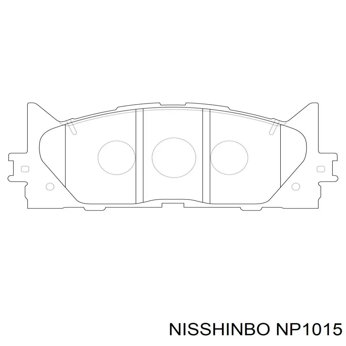 Передние тормозные колодки NP1015 Nisshinbo