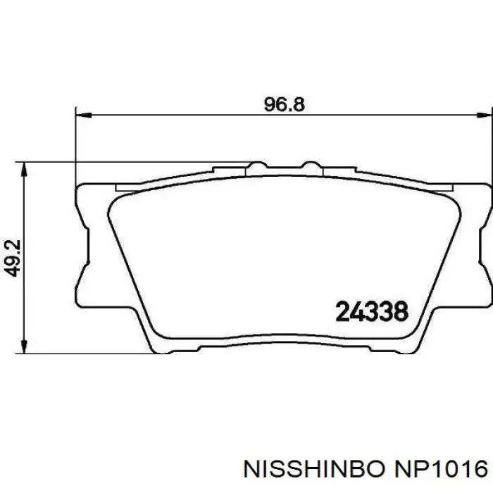 NP1016 Nisshinbo sapatas do freio traseiras de disco