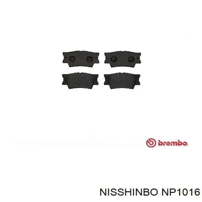 Купить NP1016 Nisshinbo Колодки тормозные задние, дисковые