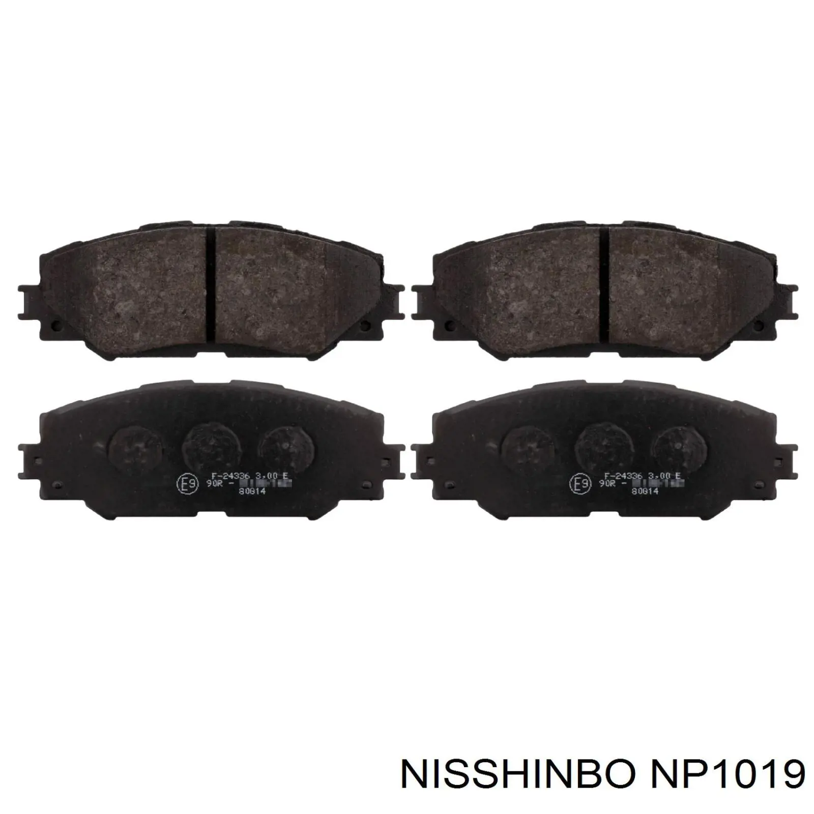 NP1019 Nisshinbo sapatas do freio dianteiras de disco