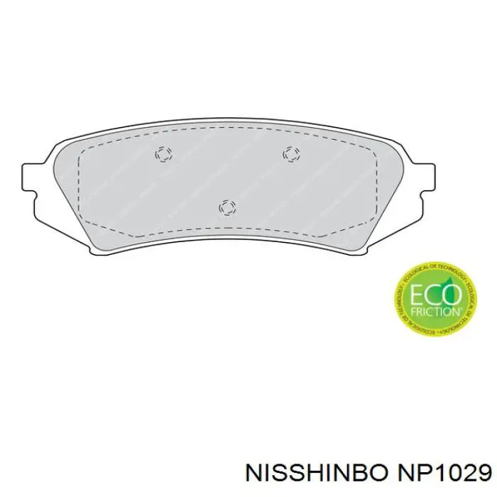 Купить NP1029 Nisshinbo Колодки тормозные задние, дисковые