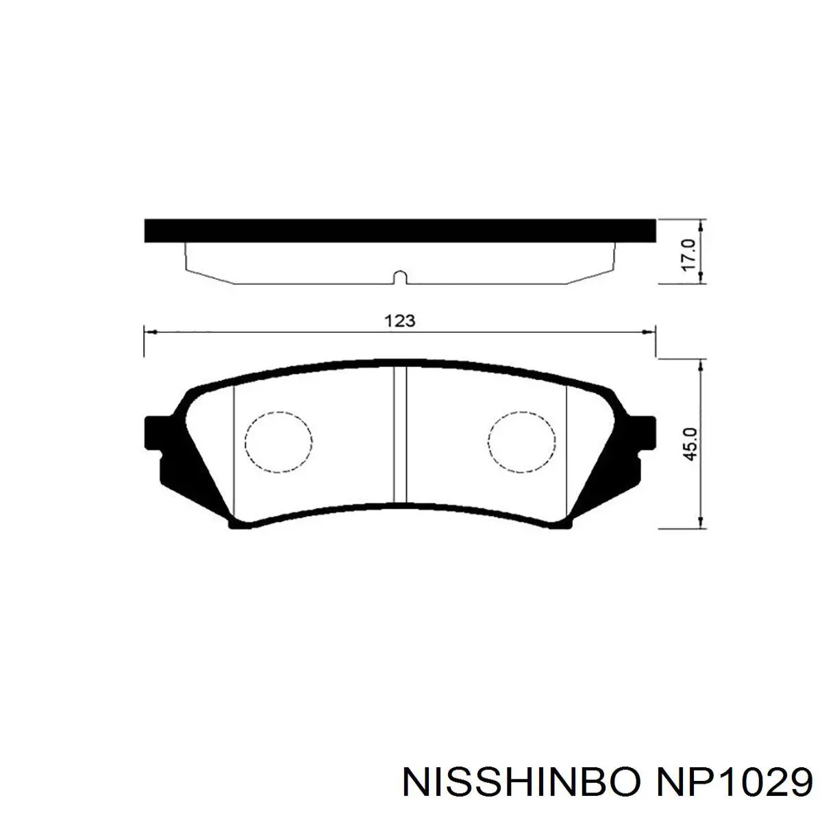 NP1029 Nisshinbo sapatas do freio traseiras de disco