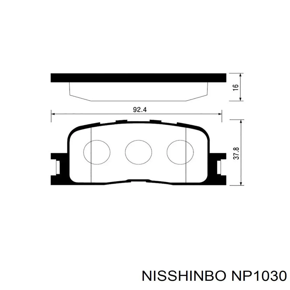 Задние тормозные колодки NP1030 Nisshinbo