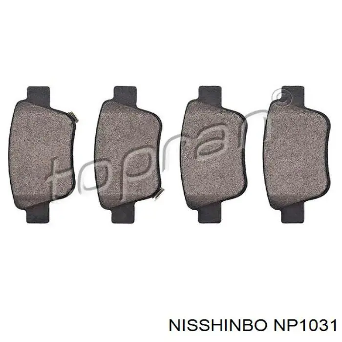 Задние тормозные колодки NP1031 Nisshinbo