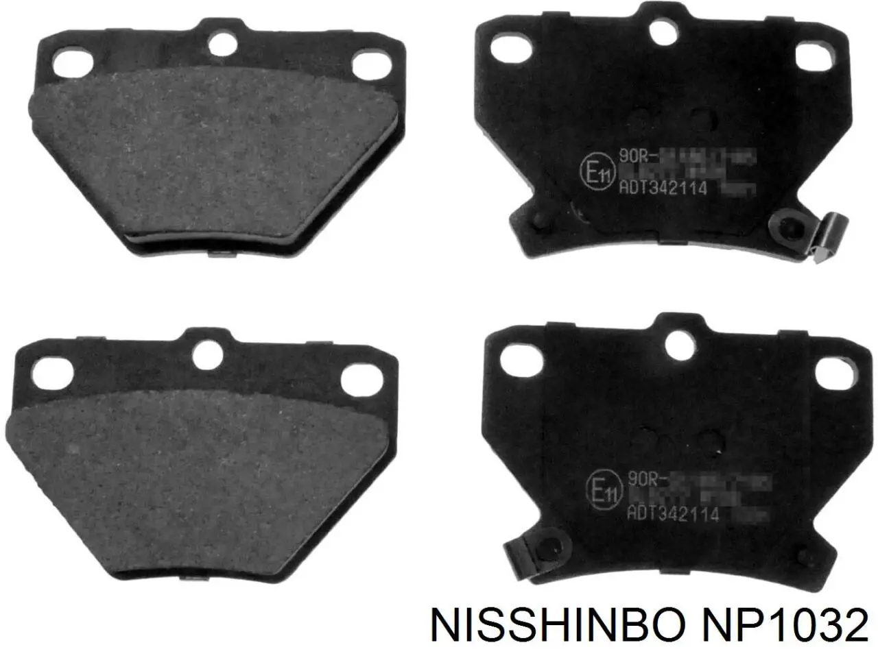 NP1032 Nisshinbo sapatas do freio traseiras de disco