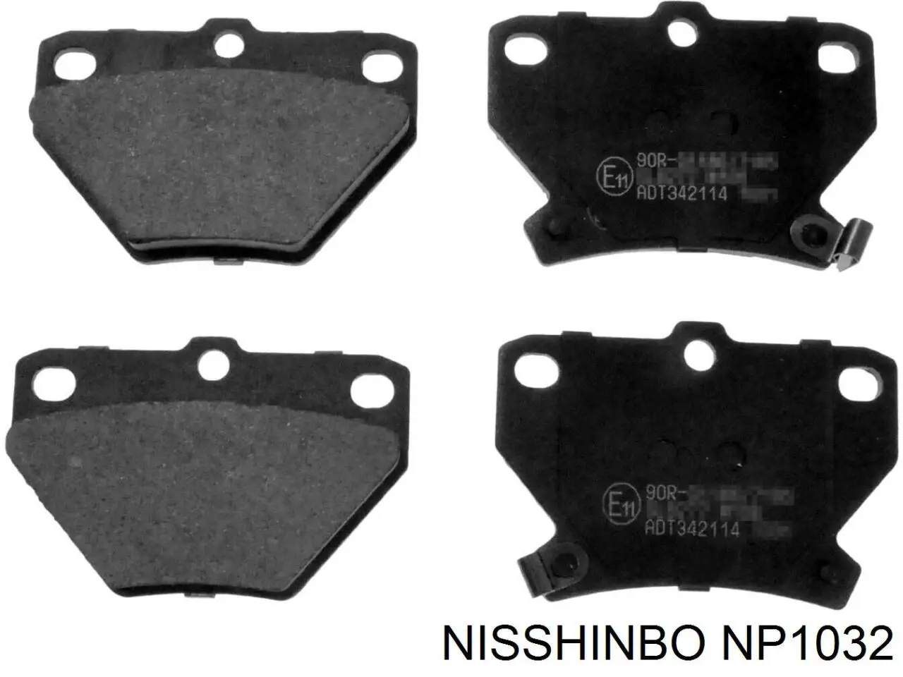 Задние тормозные колодки NP1032 Nisshinbo