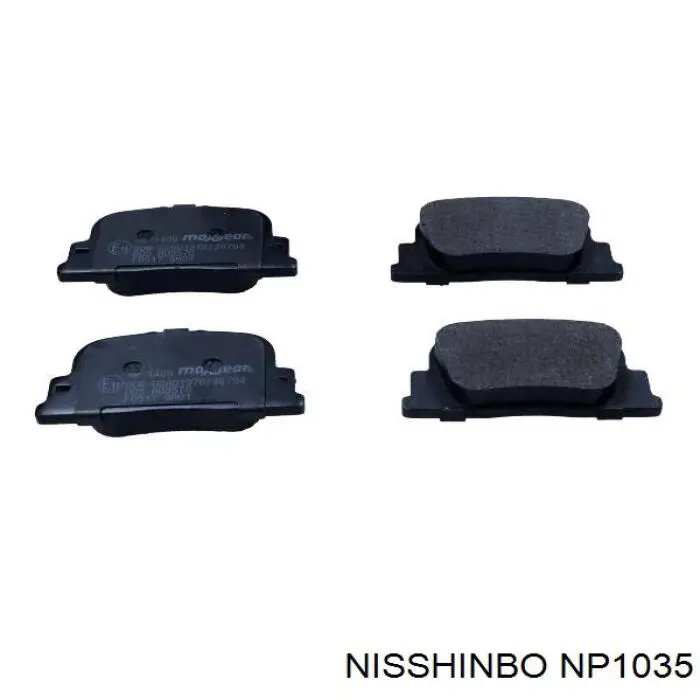 Колодки дисковые  Nisshinbo NP1035 цена, от 11.55 USD