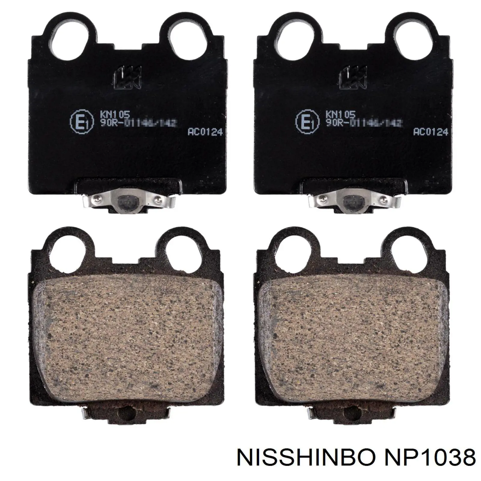 Задние тормозные колодки NP1038 Nisshinbo