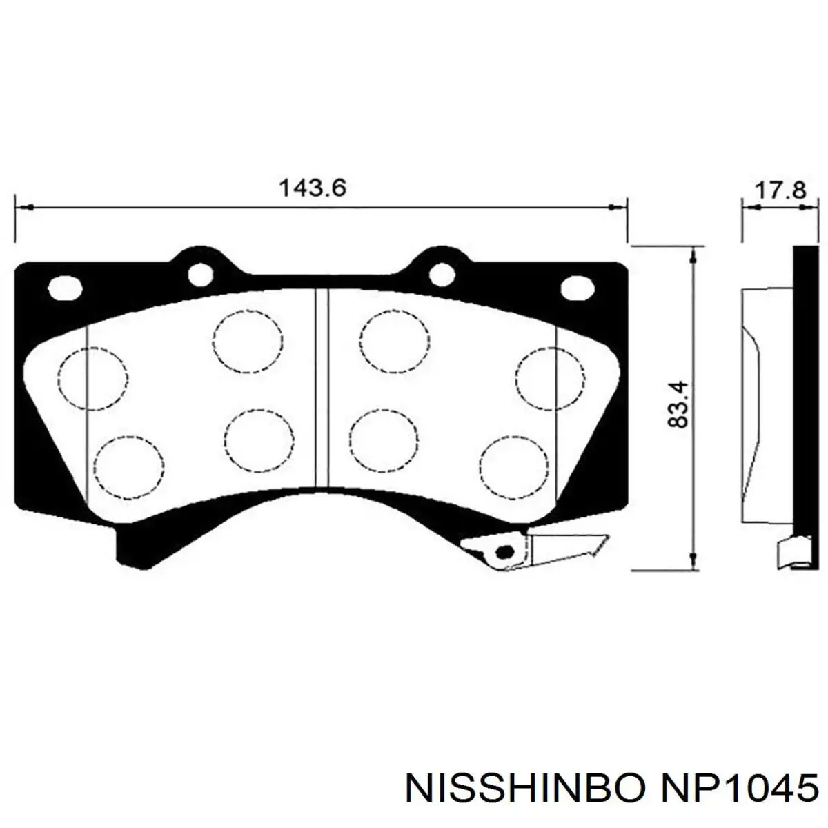 Купить NP1045 Nisshinbo Колодки тормозные