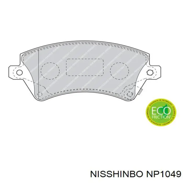 Купить NP1049 Nisshinbo Колодки тормозные