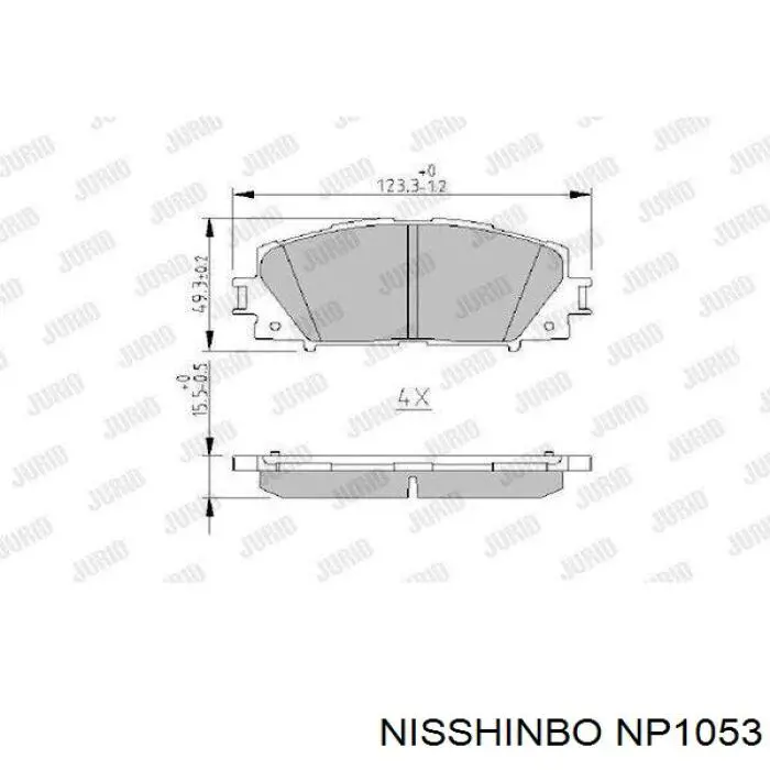 Колодки Nisshinbo NP1053 цена, от 27.18 USD